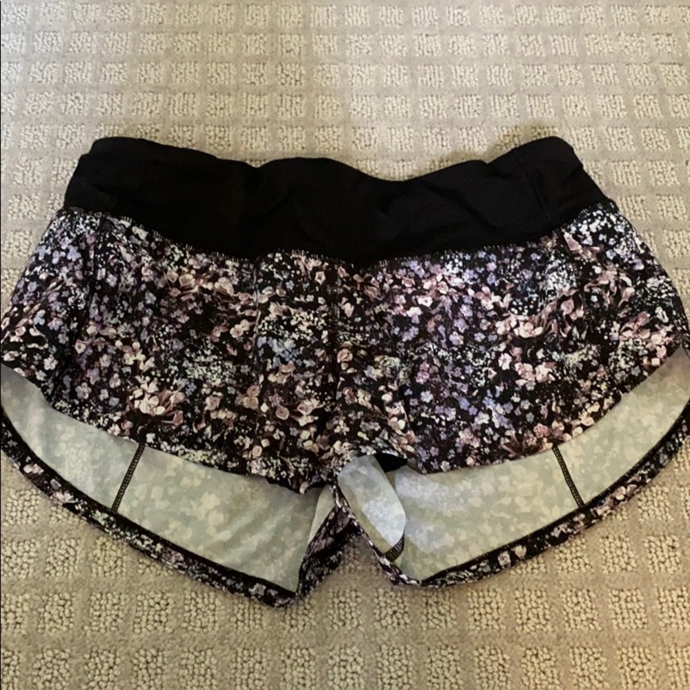 Floral Lululemon Speed Shorts